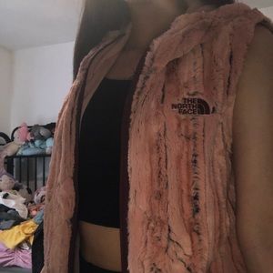 North Face furry vest